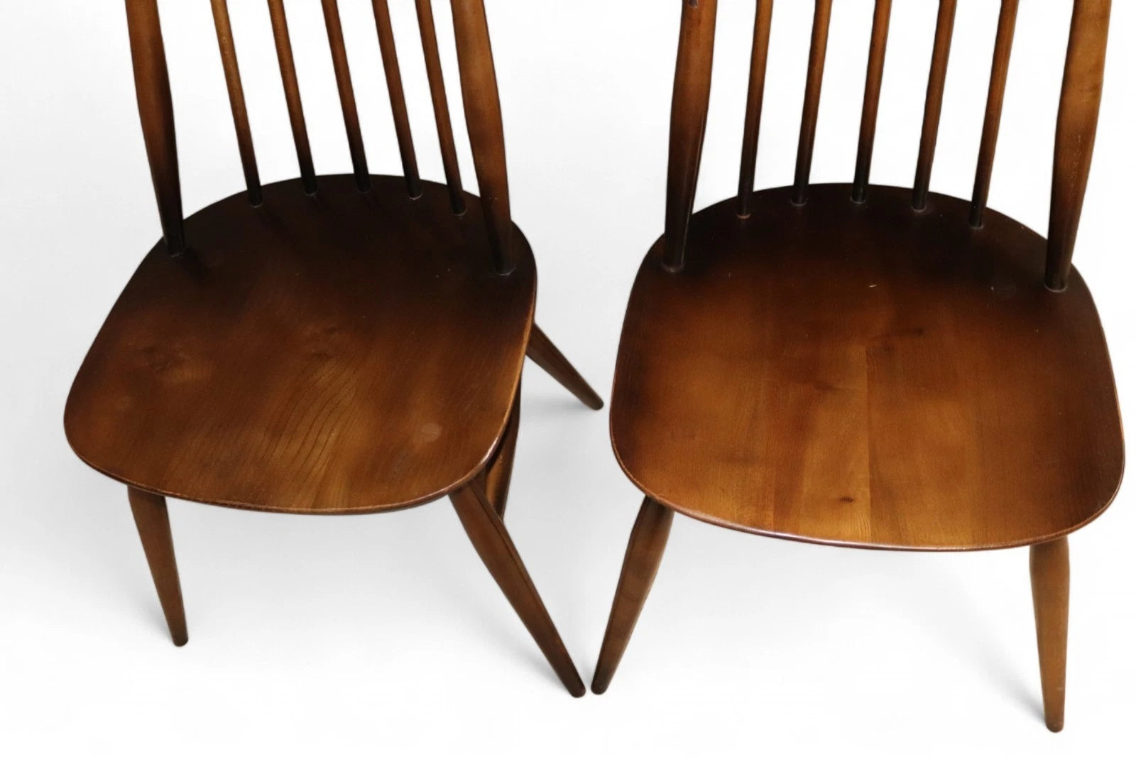 Set of 4 Ercol Goldsmith Dining Chairs - Dark Wood - Solid Elm & Beech