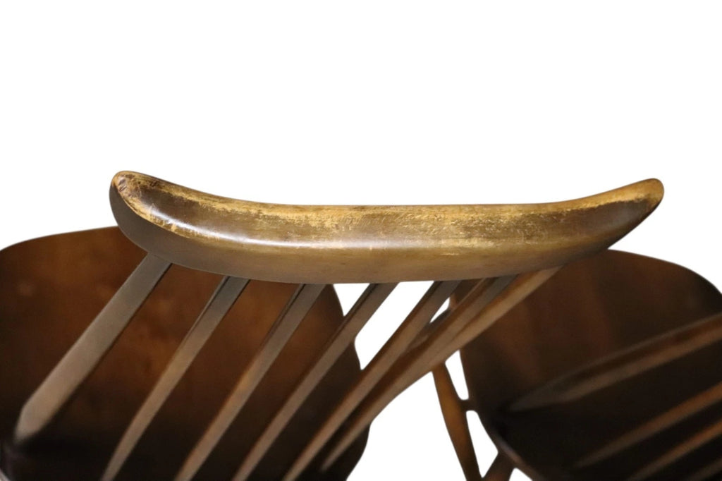 Set of 4 Ercol Goldsmith Dining Chairs - Dark Wood - Solid Elm & Beech