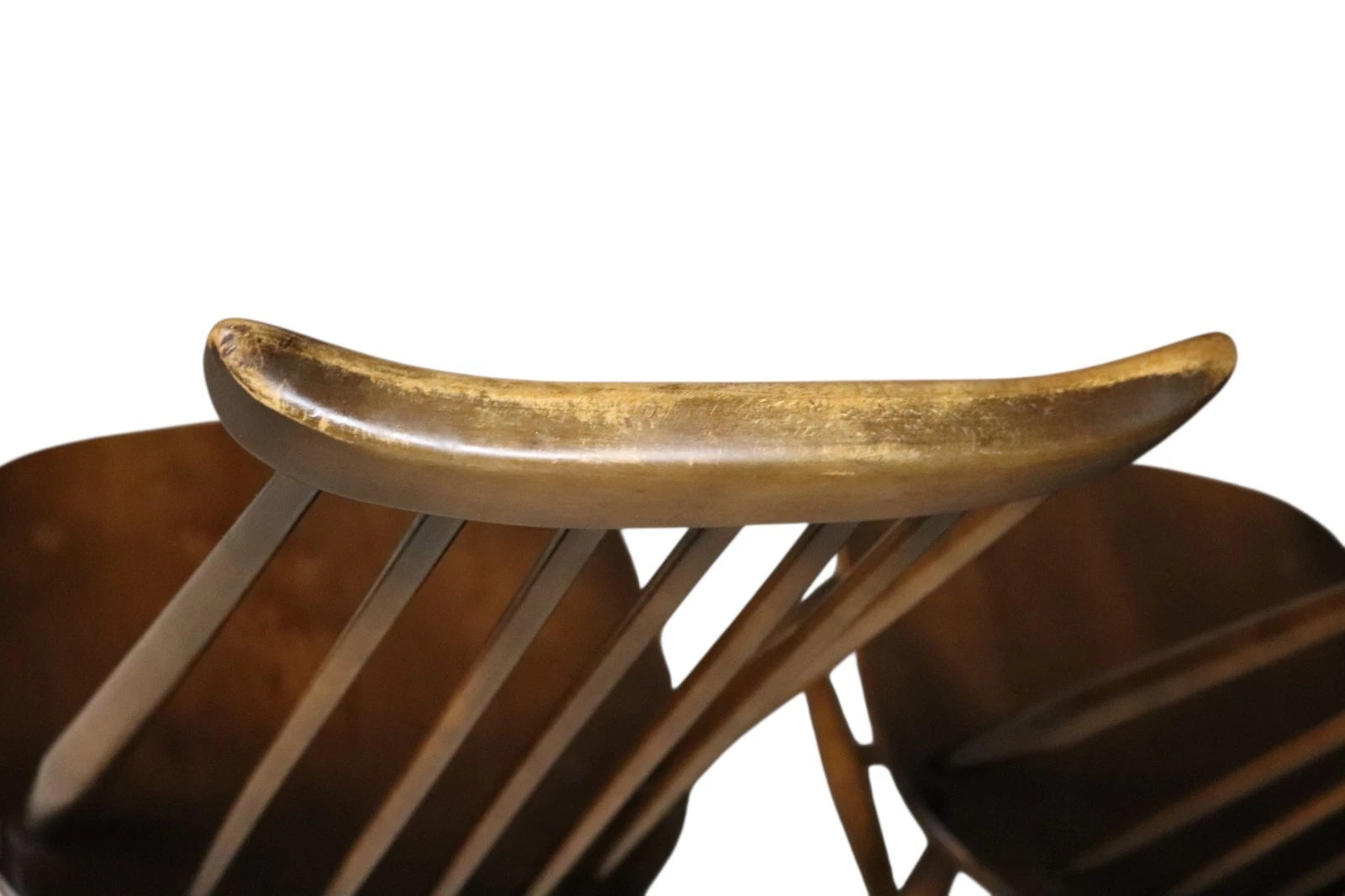 Set of 4 Ercol Goldsmith Dining Chairs - Dark Wood - Solid Elm & Beech