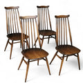 Set of 4 Ercol Goldsmith Dining Chairs - Dark Wood - Solid Elm & Beech