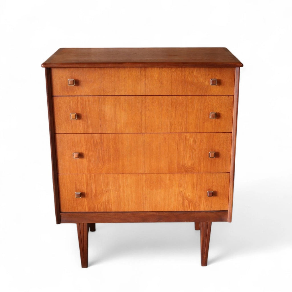 Mid Century Homeworthy Teak Chest Of Drawers - 4 Drawer 1960