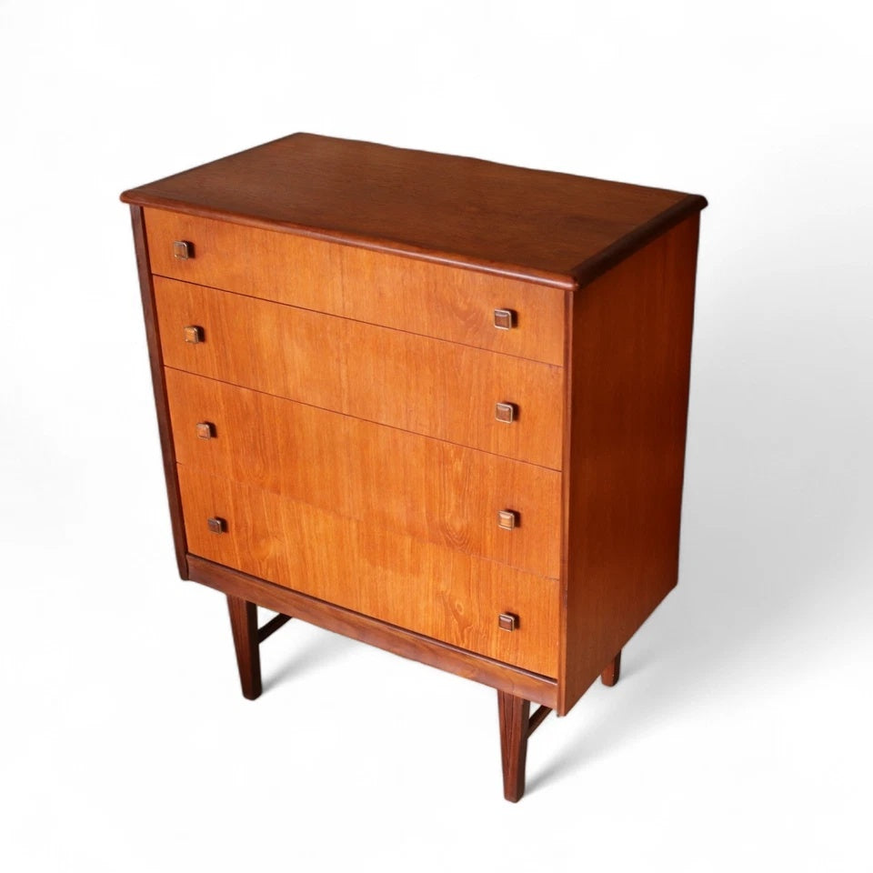 Mid Century Homeworthy Teak Chest Of Drawers - 4 Drawer 1960