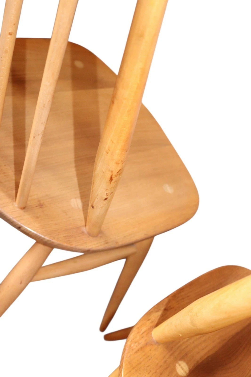 Vintage Set Of 6 Ercol Goldsmith Elm & Beech Dining Chairs