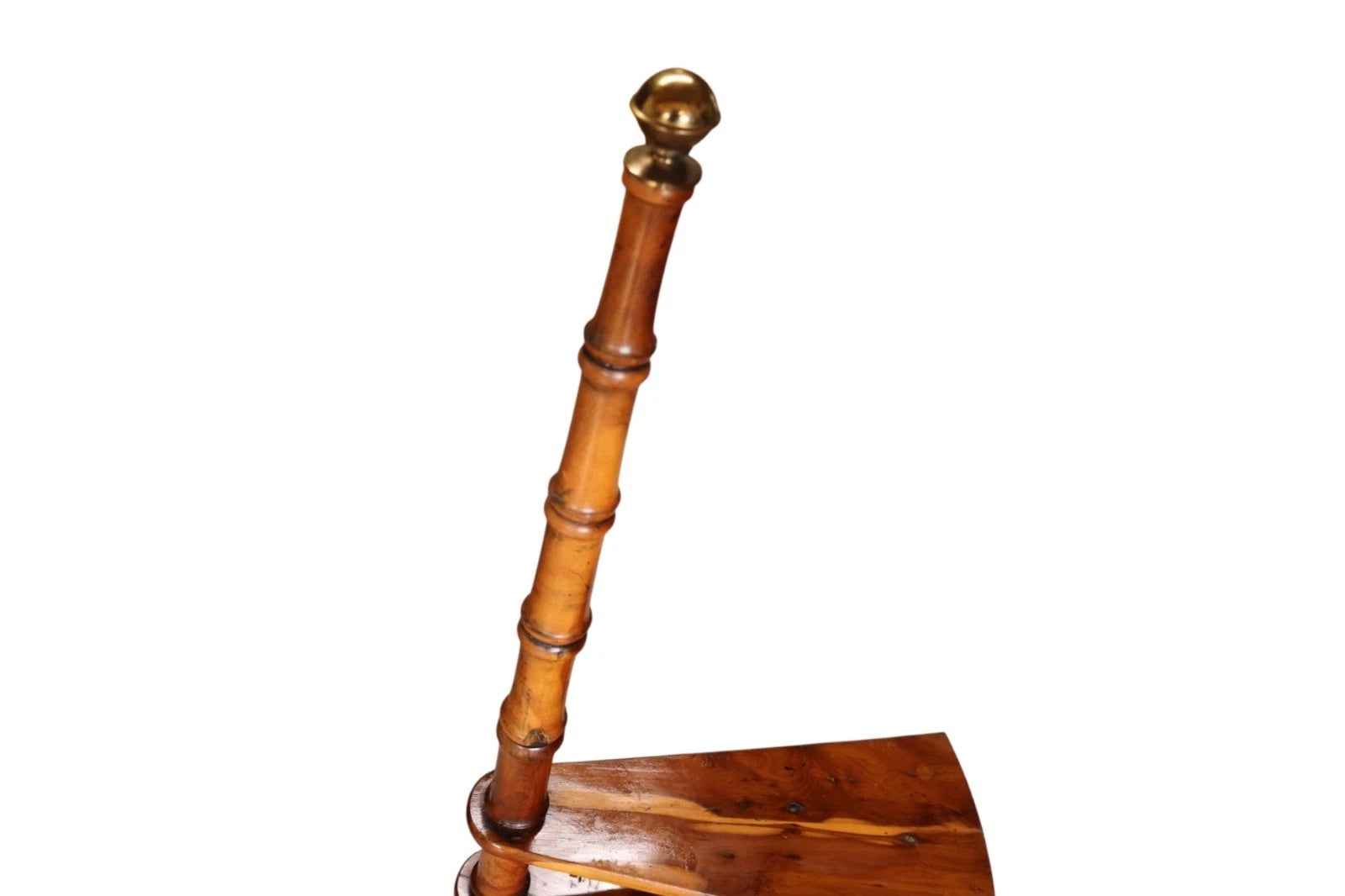 Vintage Yew Wood Spiral Library Steps - Regency Style Bed Steps