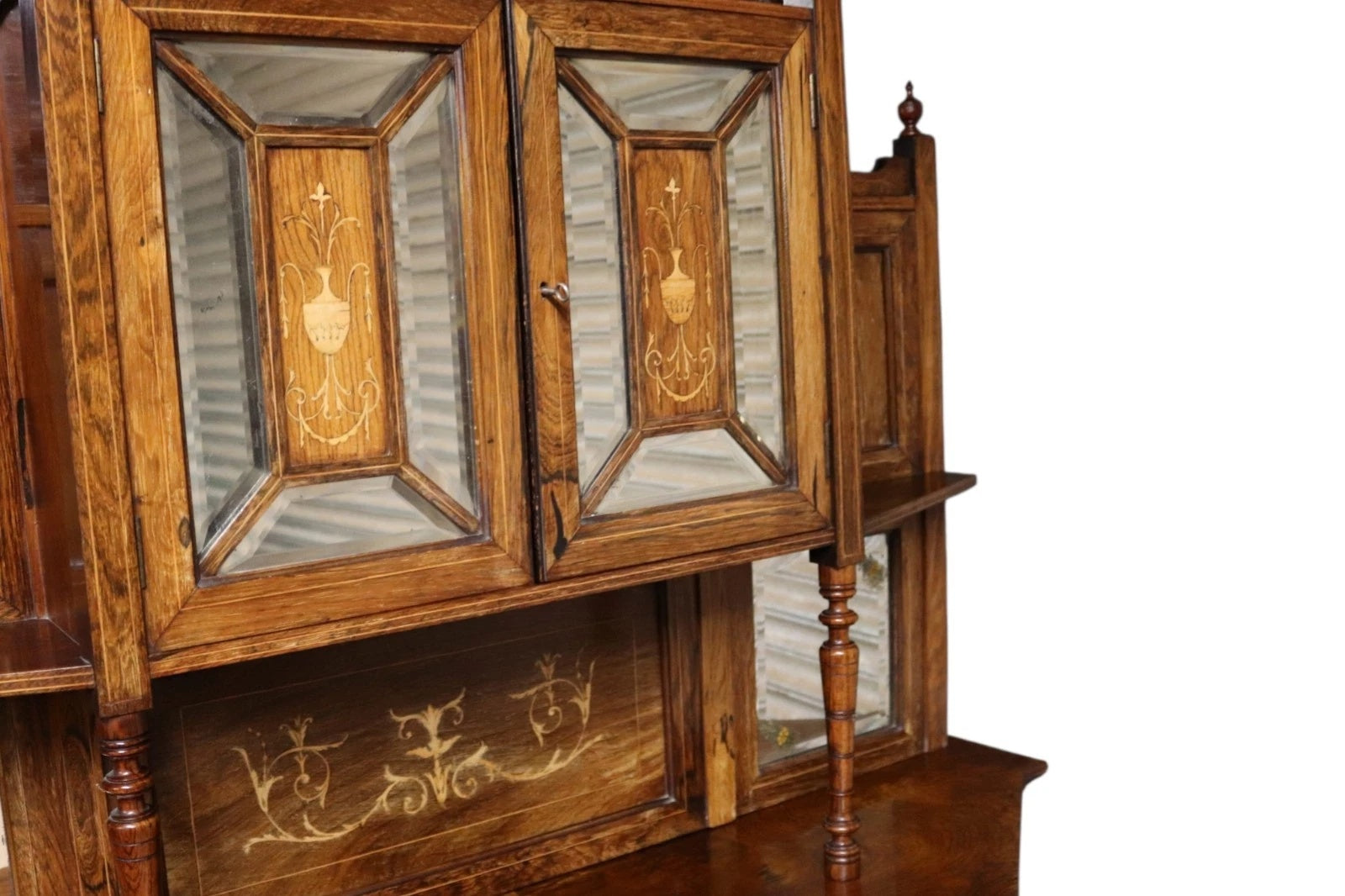 Antique Victorian Inlaid Rosewood Chiffonier / Parlour Cabinet - 19th Century