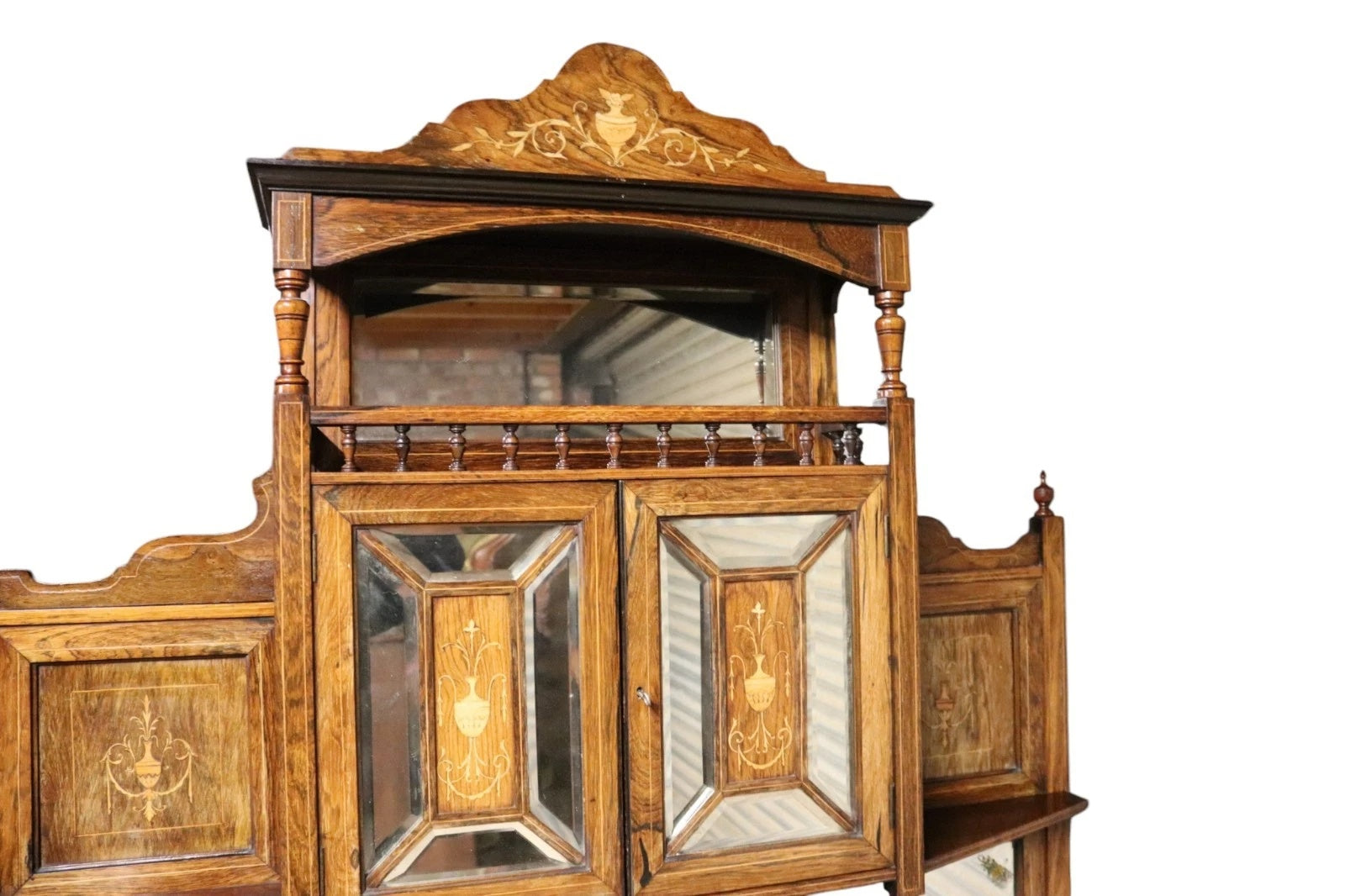 Antique Victorian Inlaid Rosewood Chiffonier / Parlour Cabinet - 19th Century