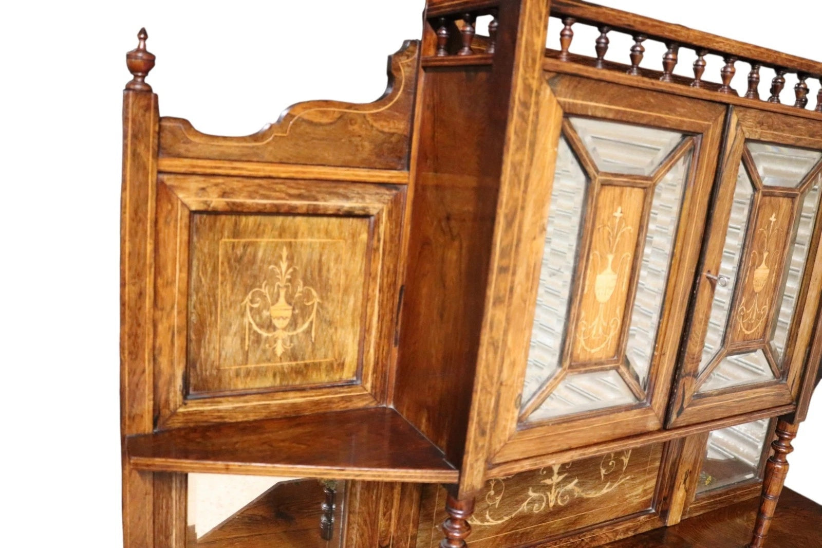 Antique Victorian Inlaid Rosewood Chiffonier / Parlour Cabinet - 19th Century