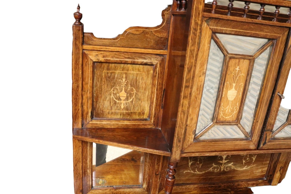 Antique Victorian Inlaid Rosewood Chiffonier / Parlour Cabinet - 19th Century