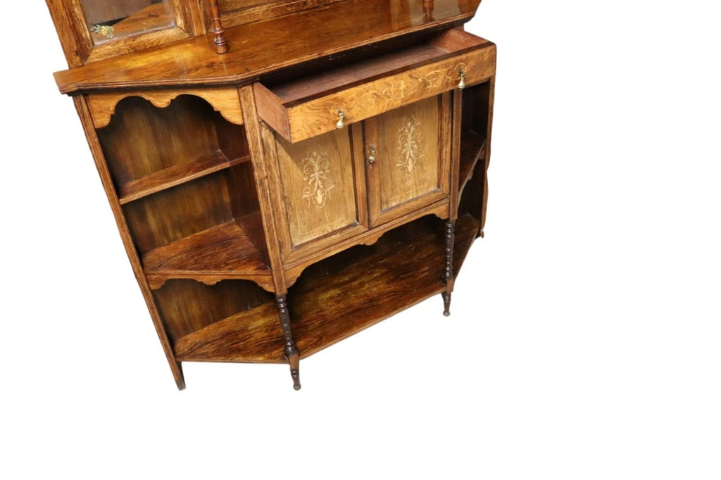 Antique Victorian Inlaid Rosewood Chiffonier / Parlour Cabinet - 19th Century