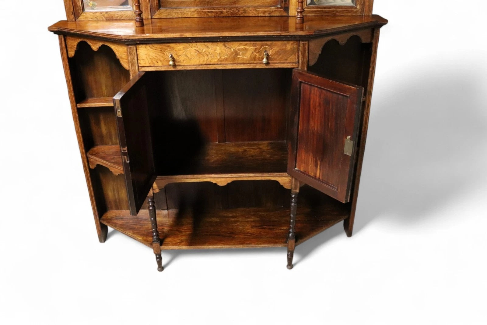 Antique Victorian Inlaid Rosewood Chiffonier / Parlour Cabinet - 19th Century