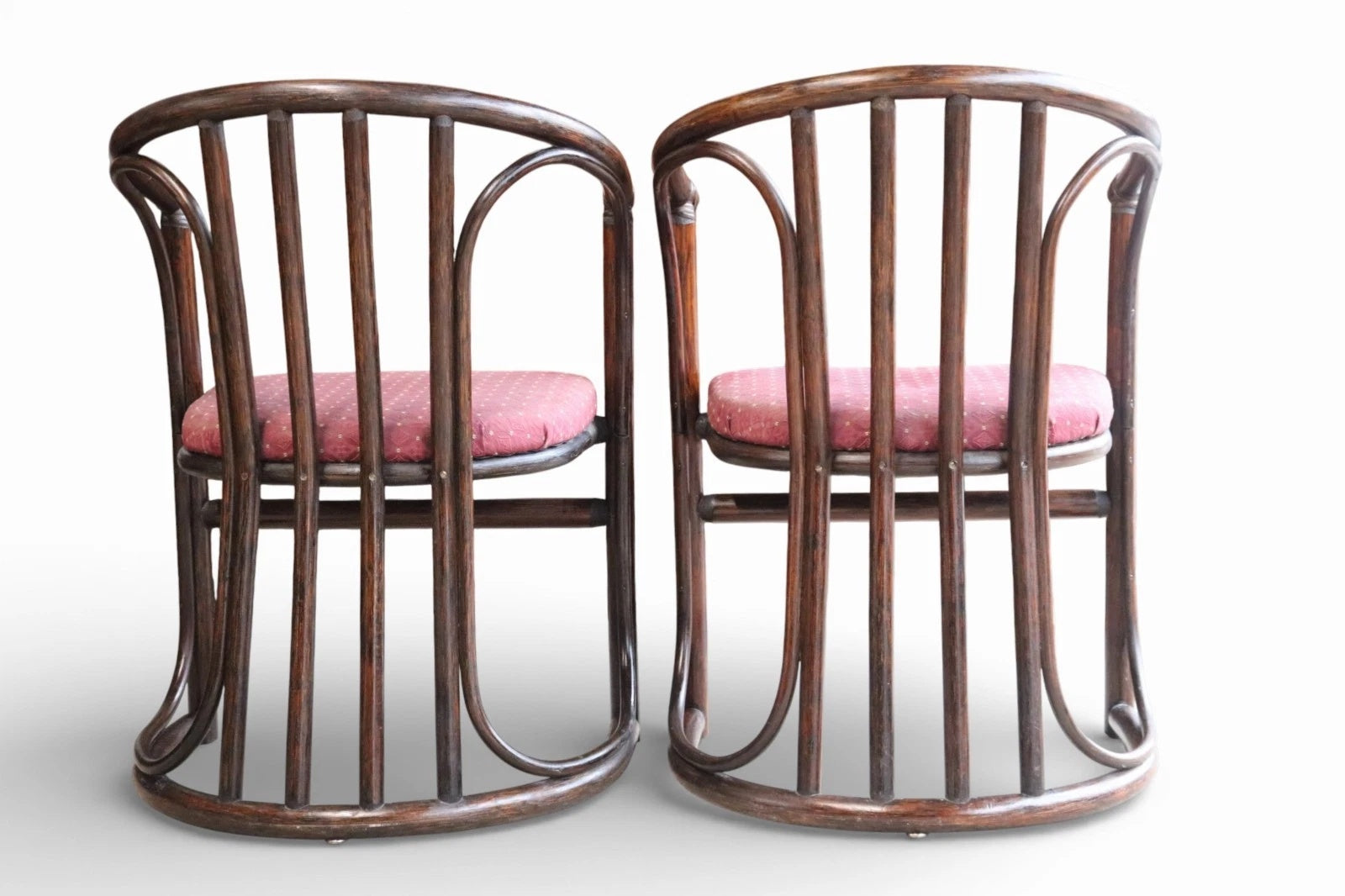 Pair Of Mid Century Bentwood Bamboo Dining Chairs - Rohe Noordwolde Style 1970s