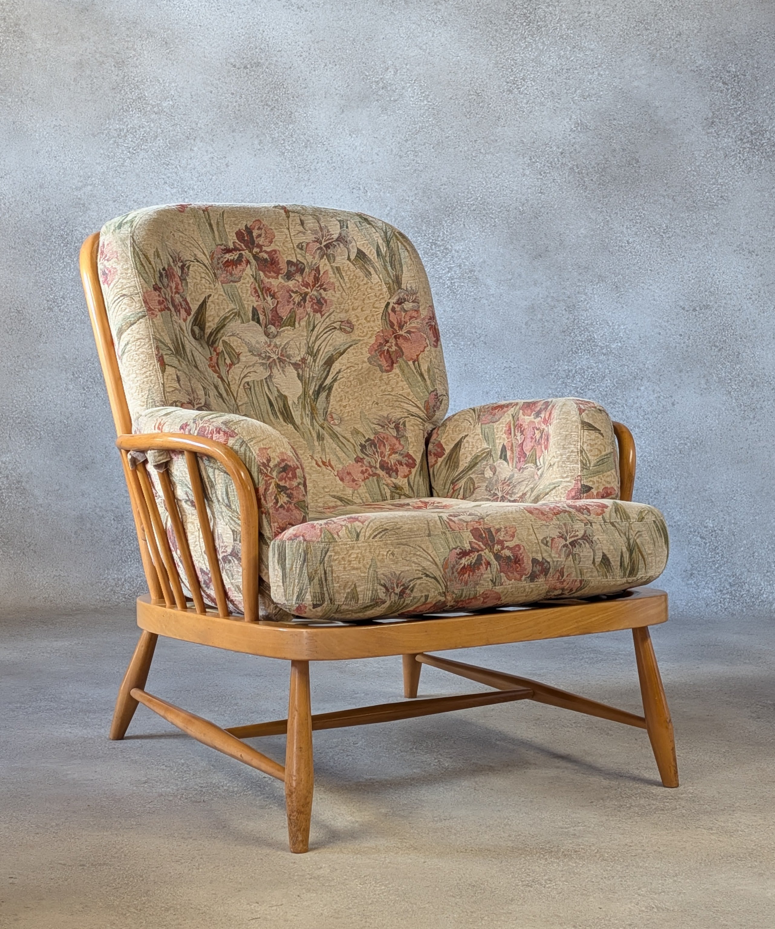 Vintage Ercol Blonde Windsor Jubilee 766 Armchair
