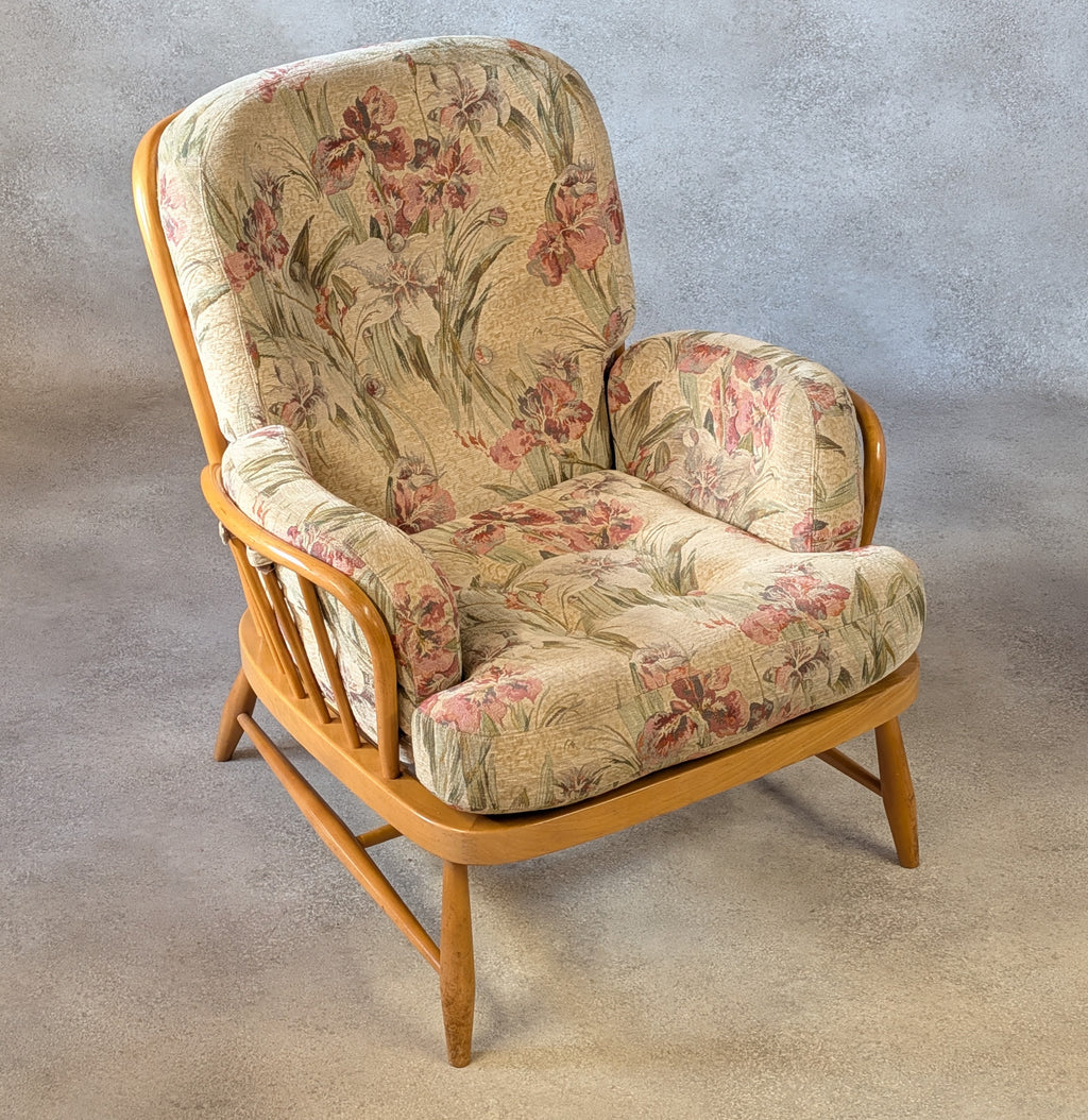 Vintage Ercol Blonde Windsor Jubilee 766 Armchair
