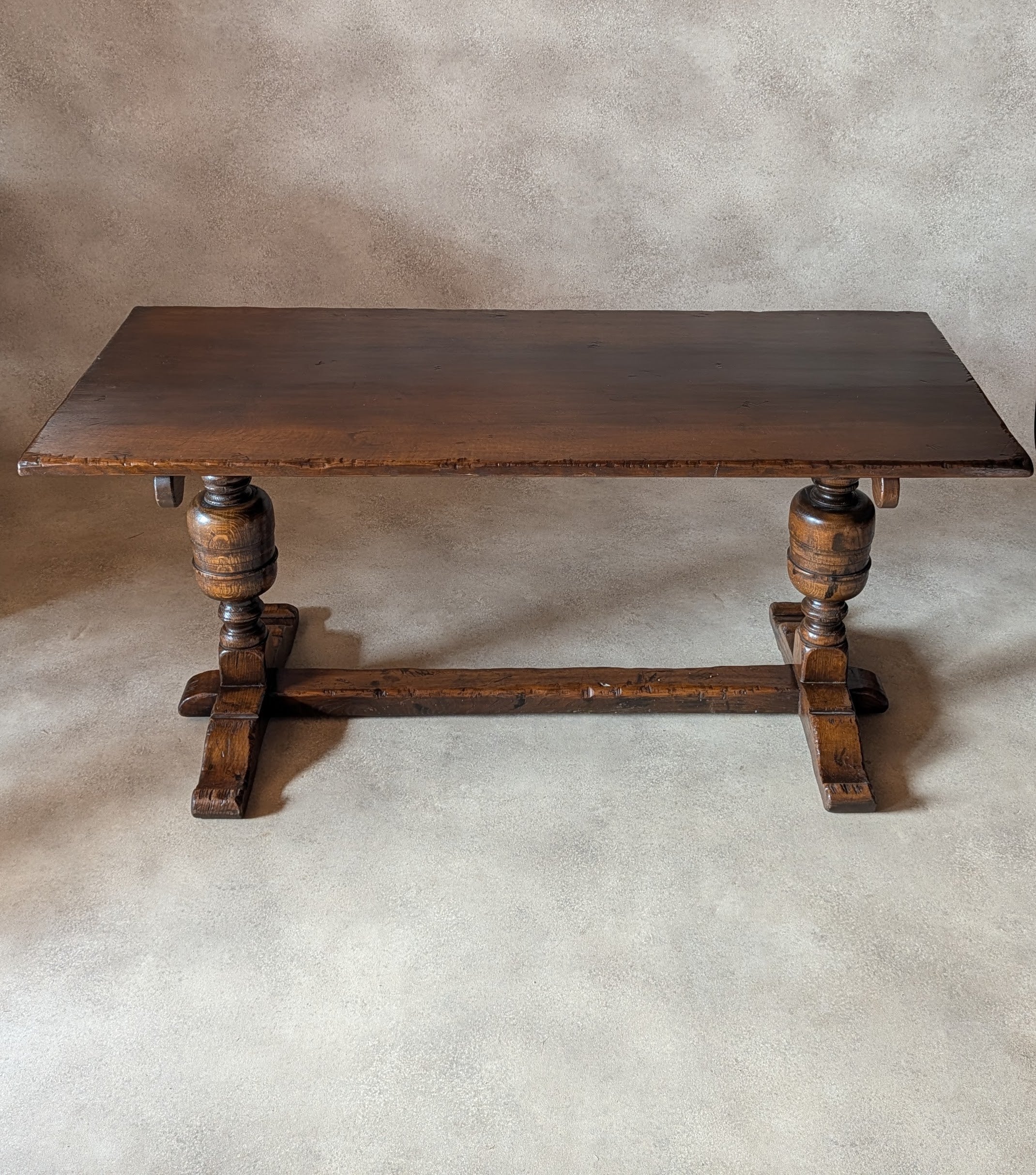 Vintage Oak 17th Century Style Refectory Dining Table