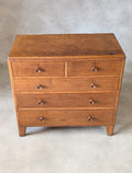 Mid Century Oak Rustic Chest Of Drawers Vintage C.1950