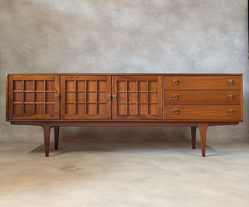 Mid Century Younger Teak Long Sideboard Vintage 1960s