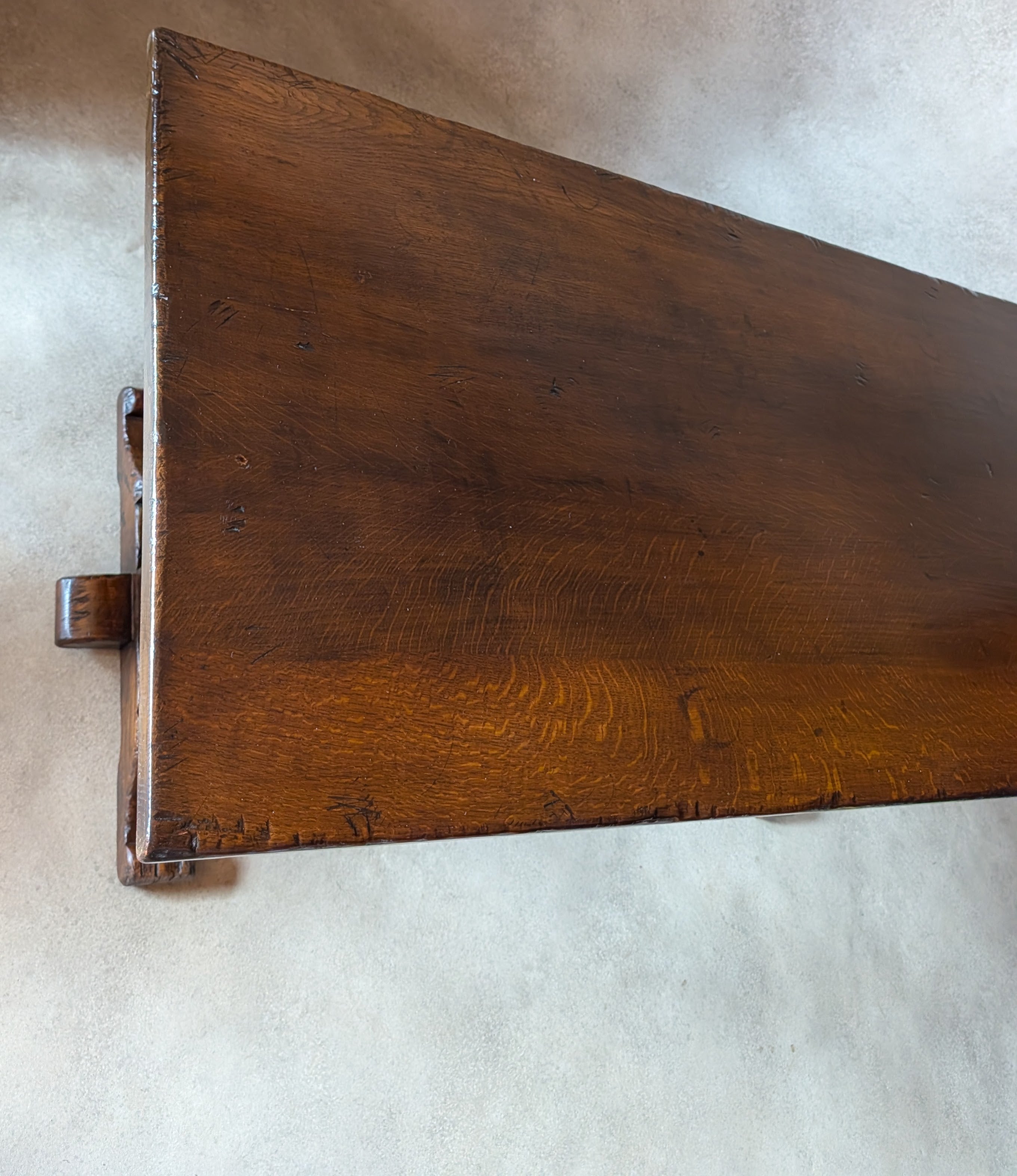 Vintage Oak 17th Century Style Refectory Dining Table