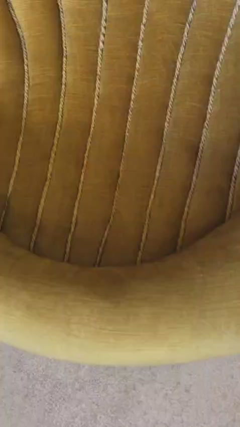 Antique Victorian 'Clam Shell' Easy Chair / Low Armchair