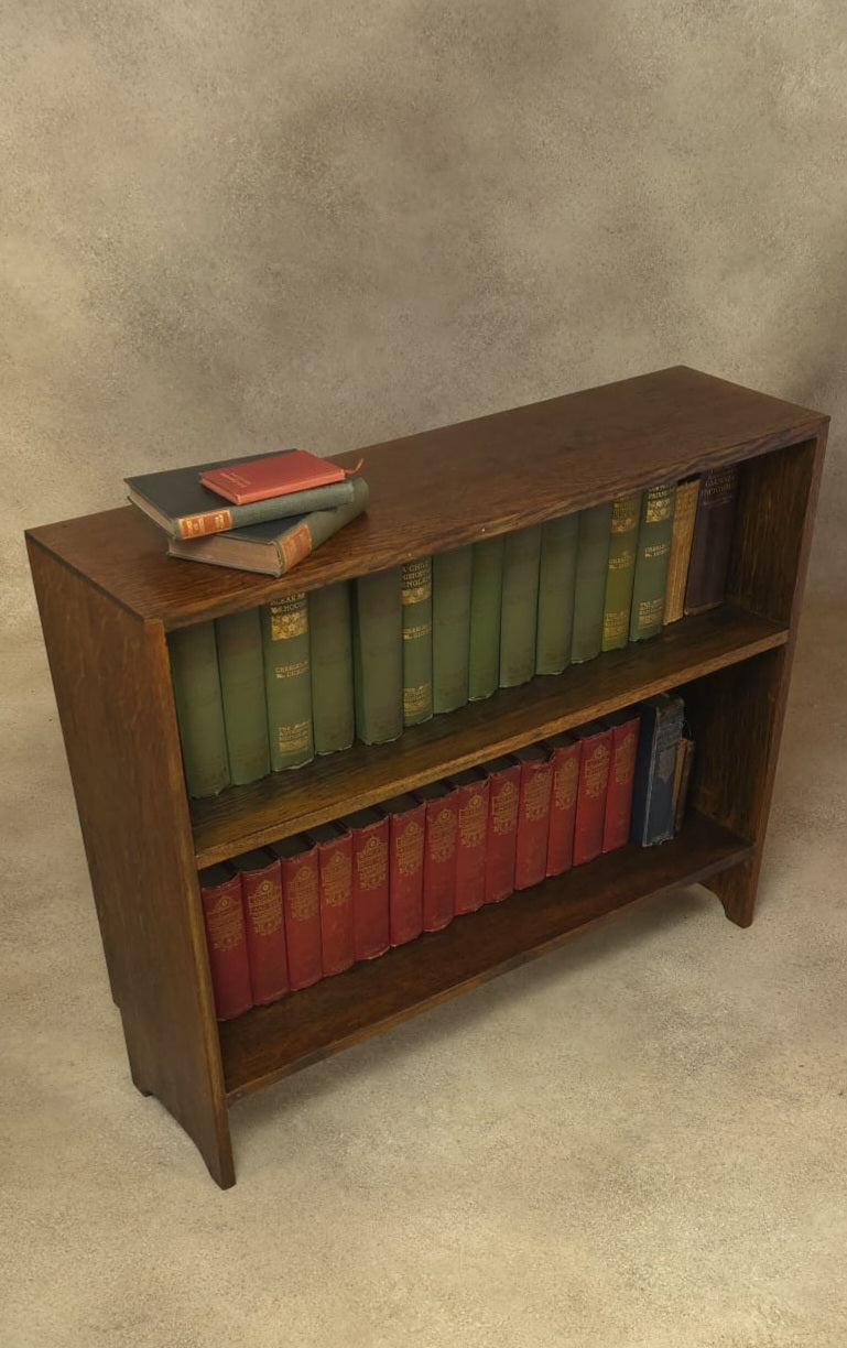 Vintage Oak Bookcase Small - 2 Shelves
