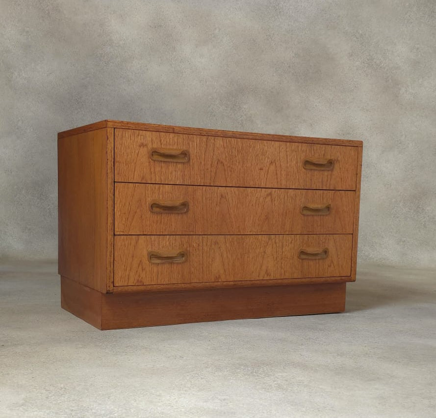 Mid Century G Plan Fresco Teak Chest Of Drawers - 3 Drawer Chest