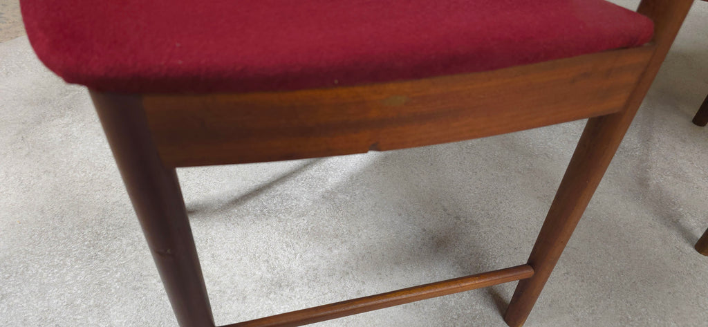 Set of 4 A H McIntosh Mid Century Teak Dining chairs