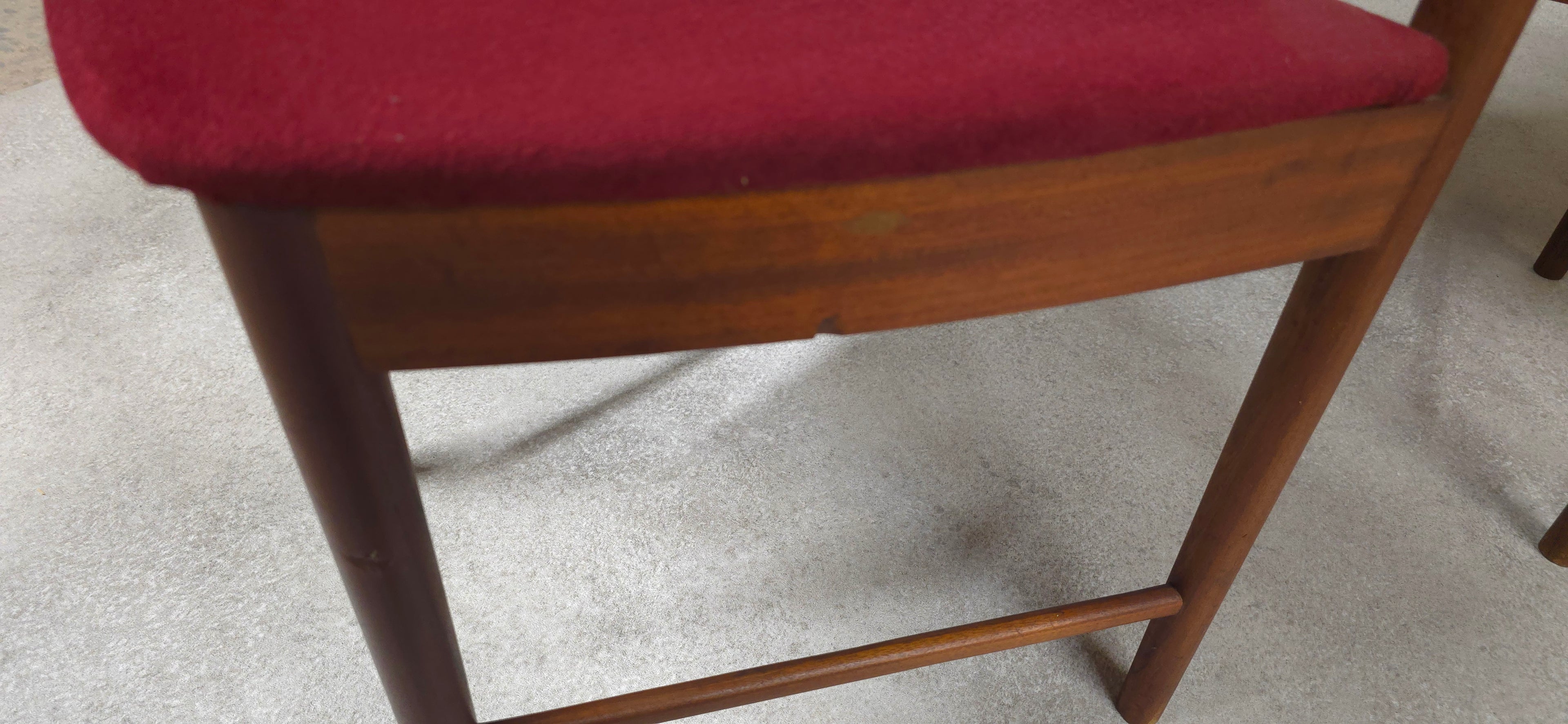 Set of 4 A H McIntosh Mid Century Teak Dining chairs