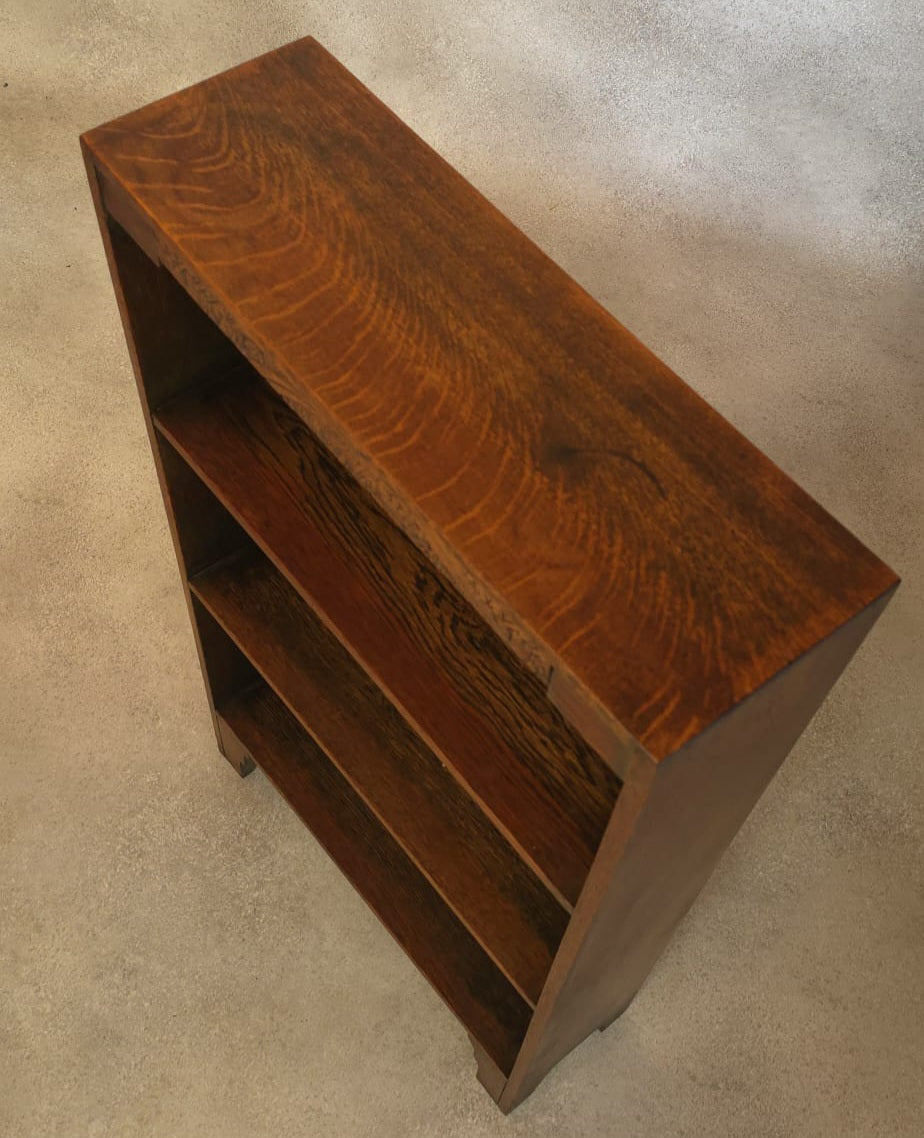 Antique Oak Arts & Crafts Bookcase Small Bookshelf