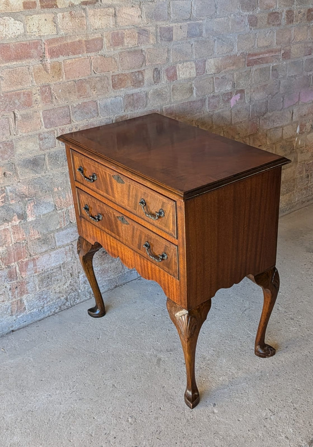 Vintage Reproduction Mahogany Low Boy Hall Table