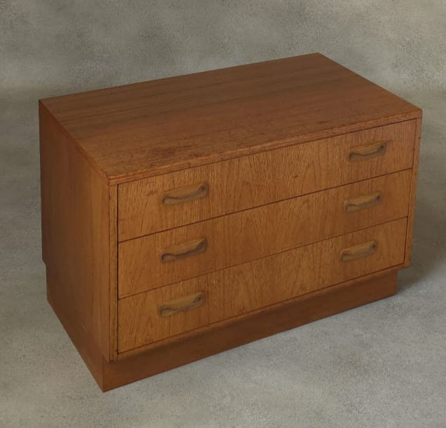 Mid Century G Plan Fresco Teak Chest Of Drawers - 3 Drawer Chest