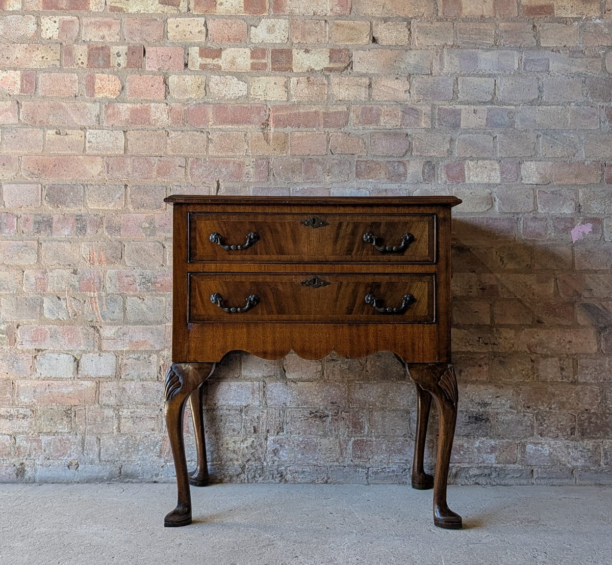 Vintage Reproduction Mahogany Low Boy Hall Table