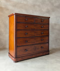 Victorian Mahogany Chest Of Drawers Antique 19th Century Tall Bedroom Drawers