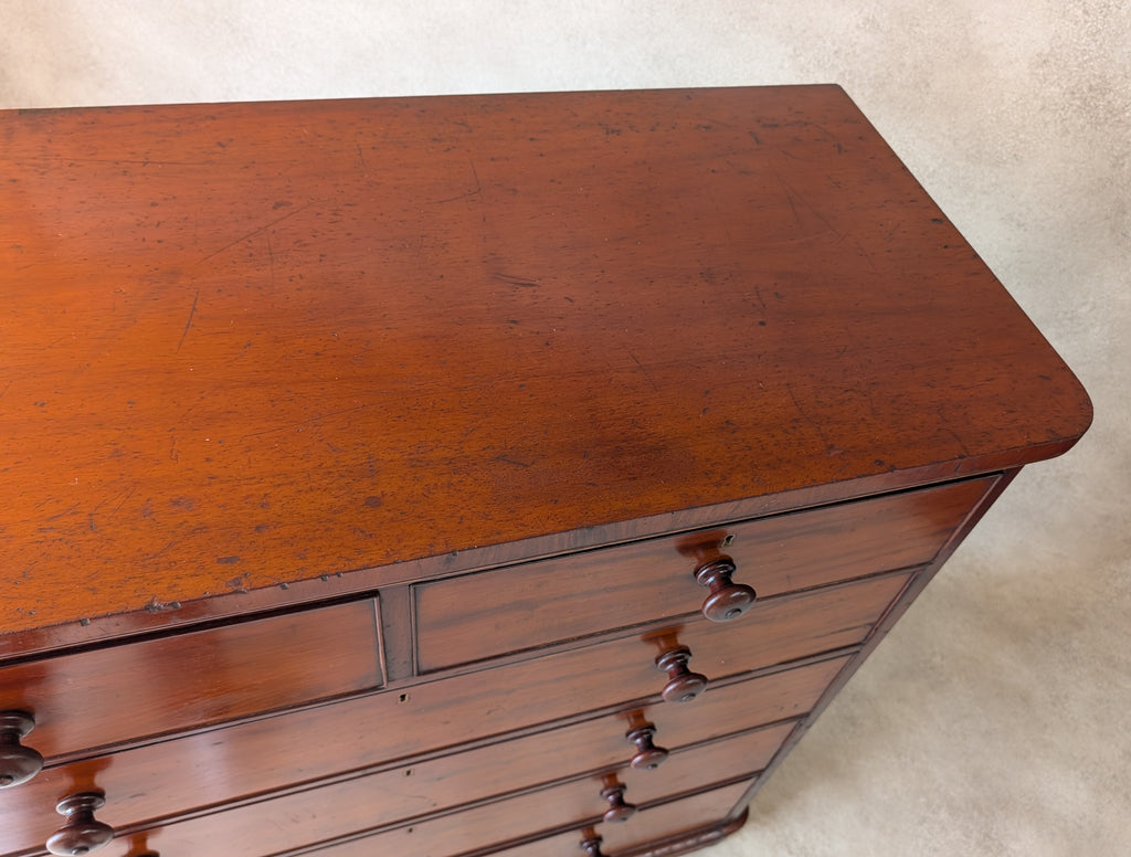Victorian Mahogany Chest Of Drawers Antique 19th Century Tall Bedroom Drawers