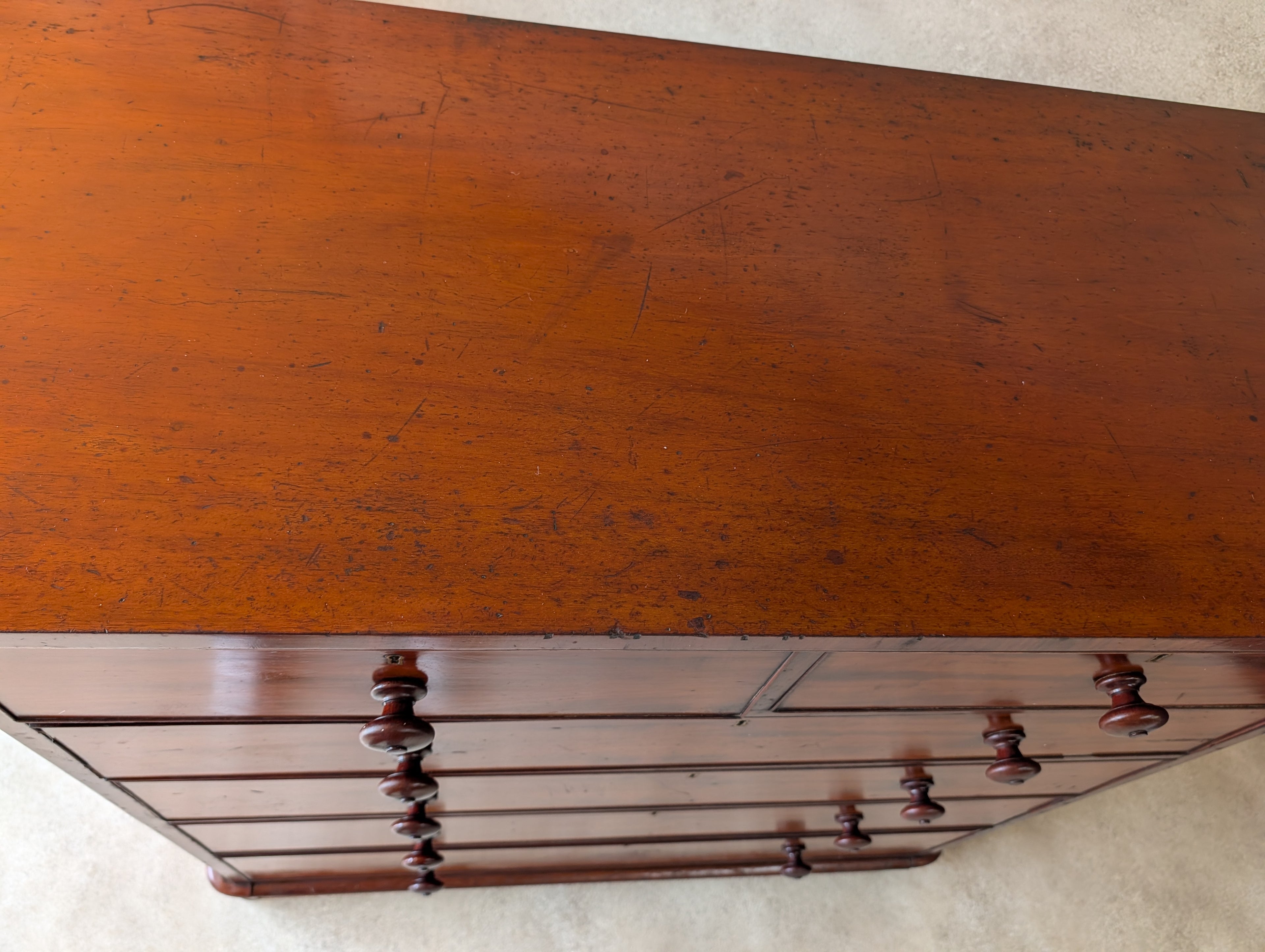 Victorian Mahogany Chest Of Drawers Antique 19th Century Tall Bedroom Drawers