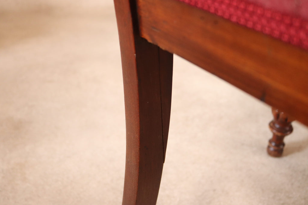 Set of 6 Late Victorian Antique Walnut Dining Chairs with Carved Crest Rails