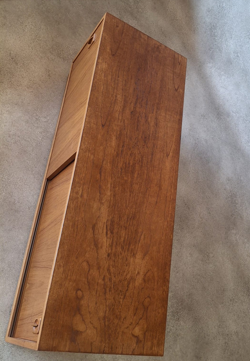 Mid Century Teak Vinyl Record Cabinet 1960s Low Sideboard