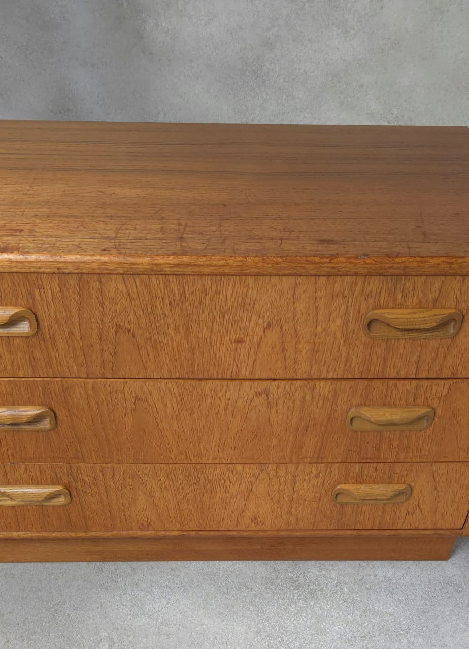 Mid Century G Plan Fresco Teak Chest Of Drawers - 3 Drawer Chest