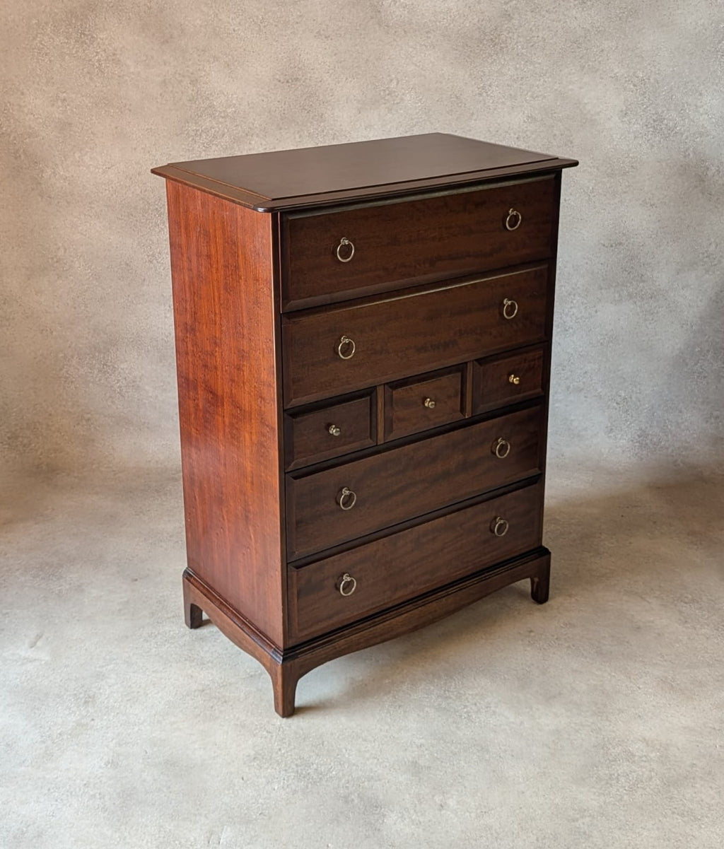 Vintage Stag Minstrel Tallboy Chest Of Drawers