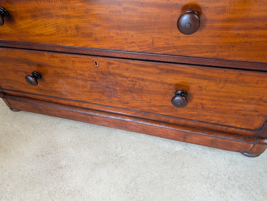 Victorian Mahogany Chest Of Drawers Antique 19th Century Tall Bedroom Drawers