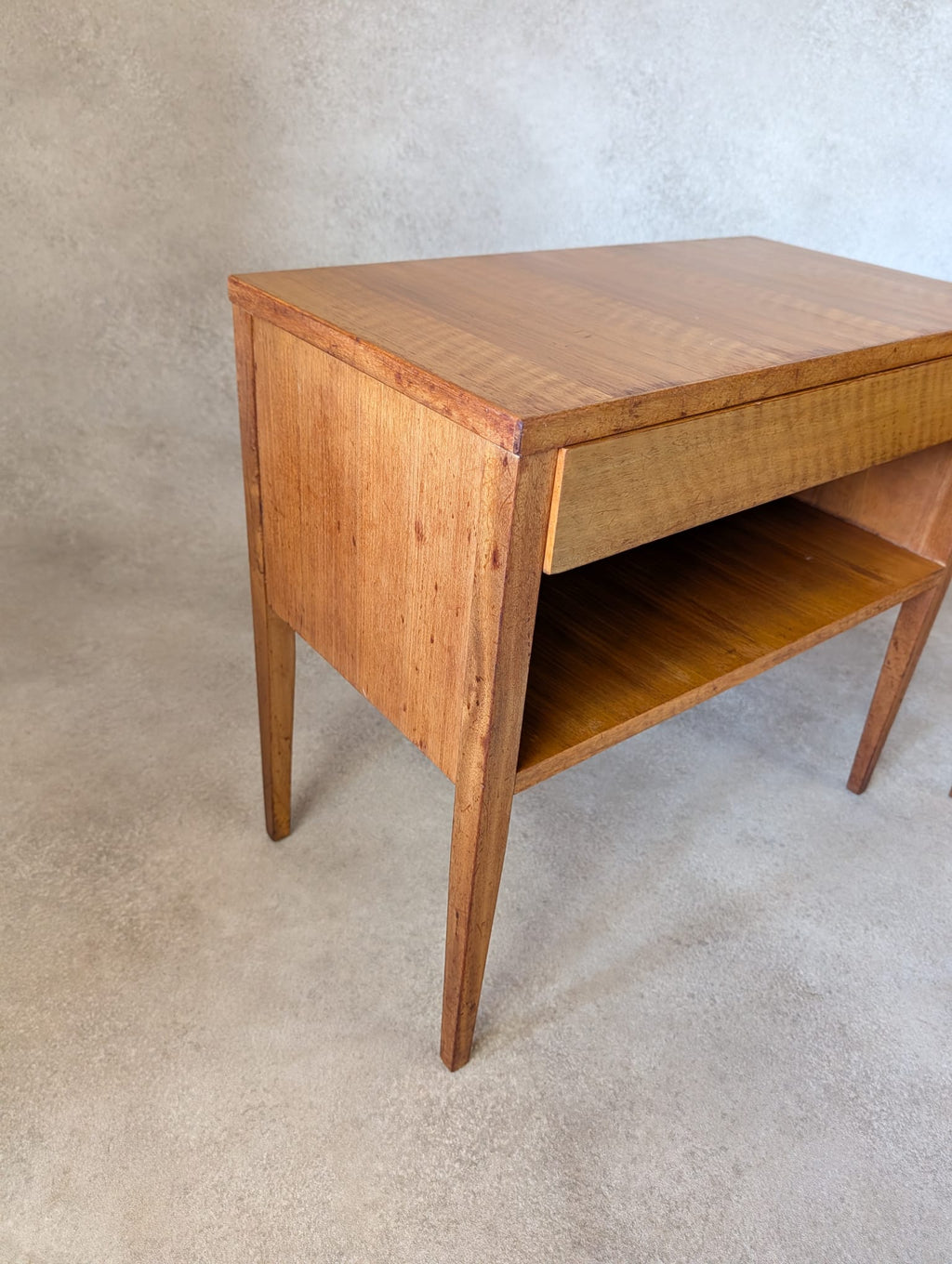Pair Of Mid Century Alfred Cox Walnut Bedside Tables 1960s