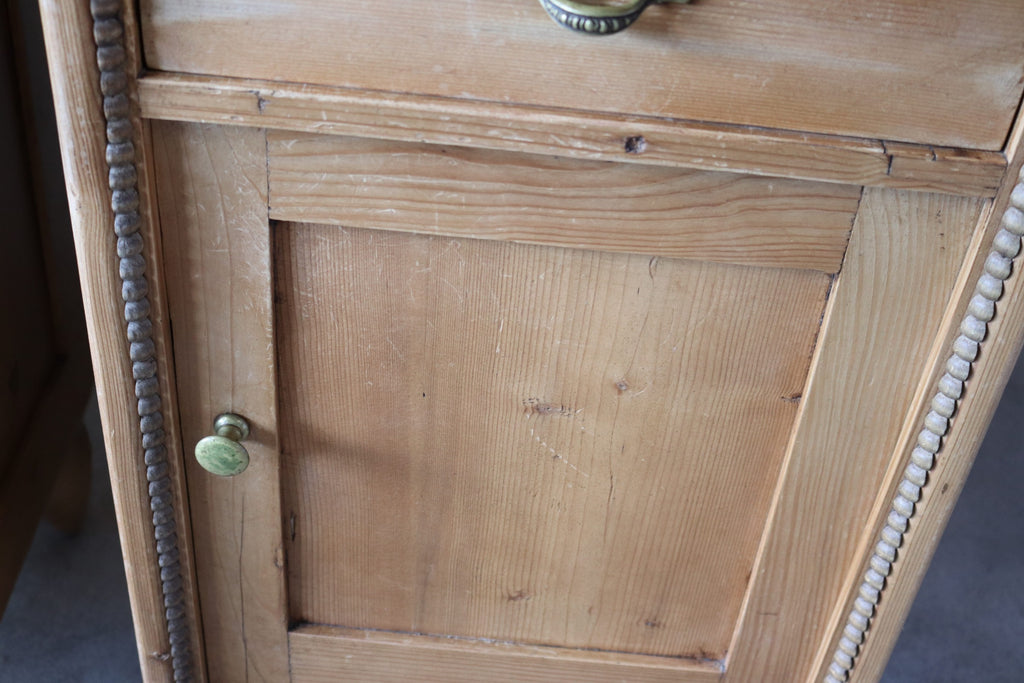 Pair of Vintage Country Pine Bedside Cabinets /Cupboards Farmhouse Nightstands