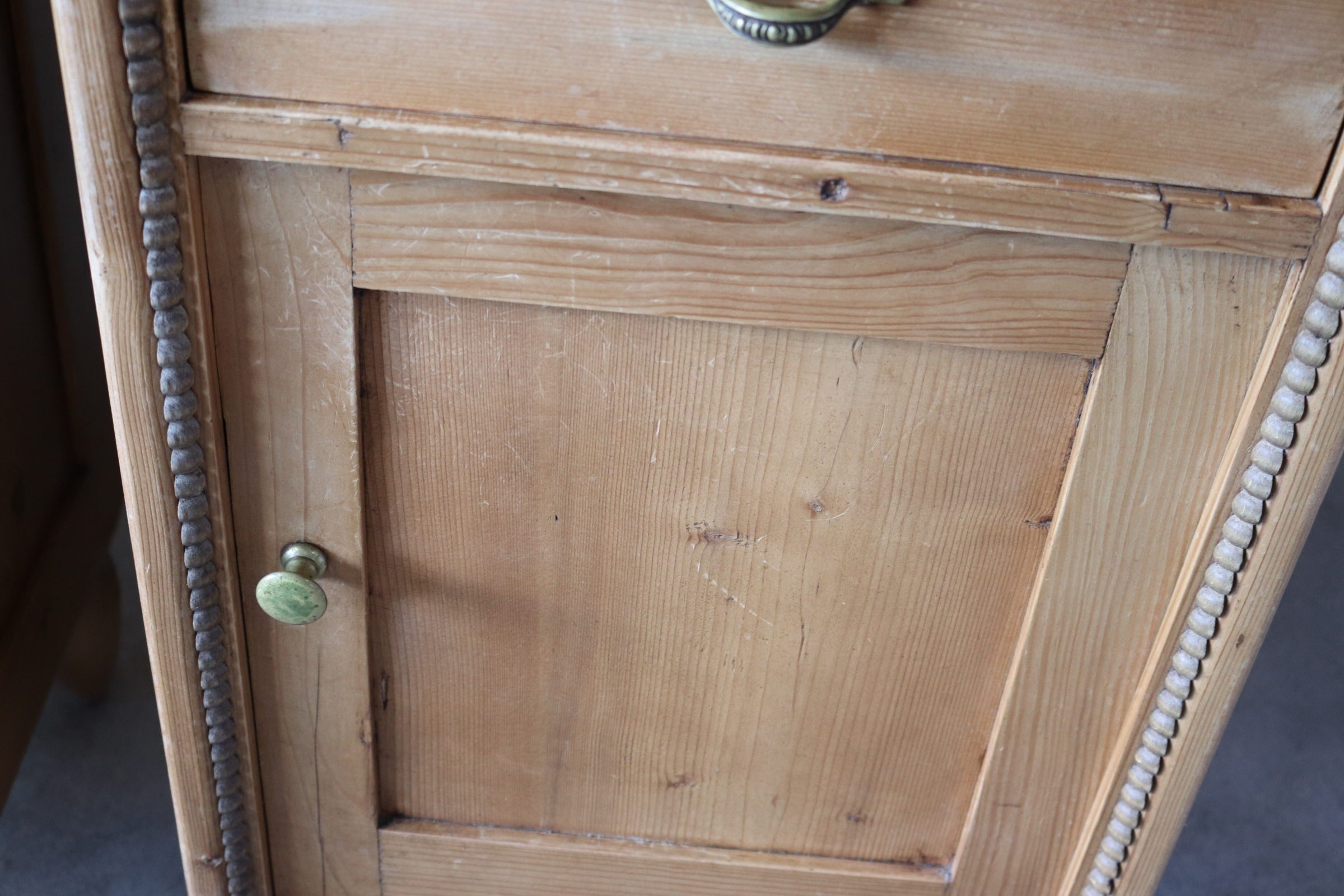 Pair of Vintage Country Pine Bedside Cabinets /Cupboards Farmhouse Nightstands