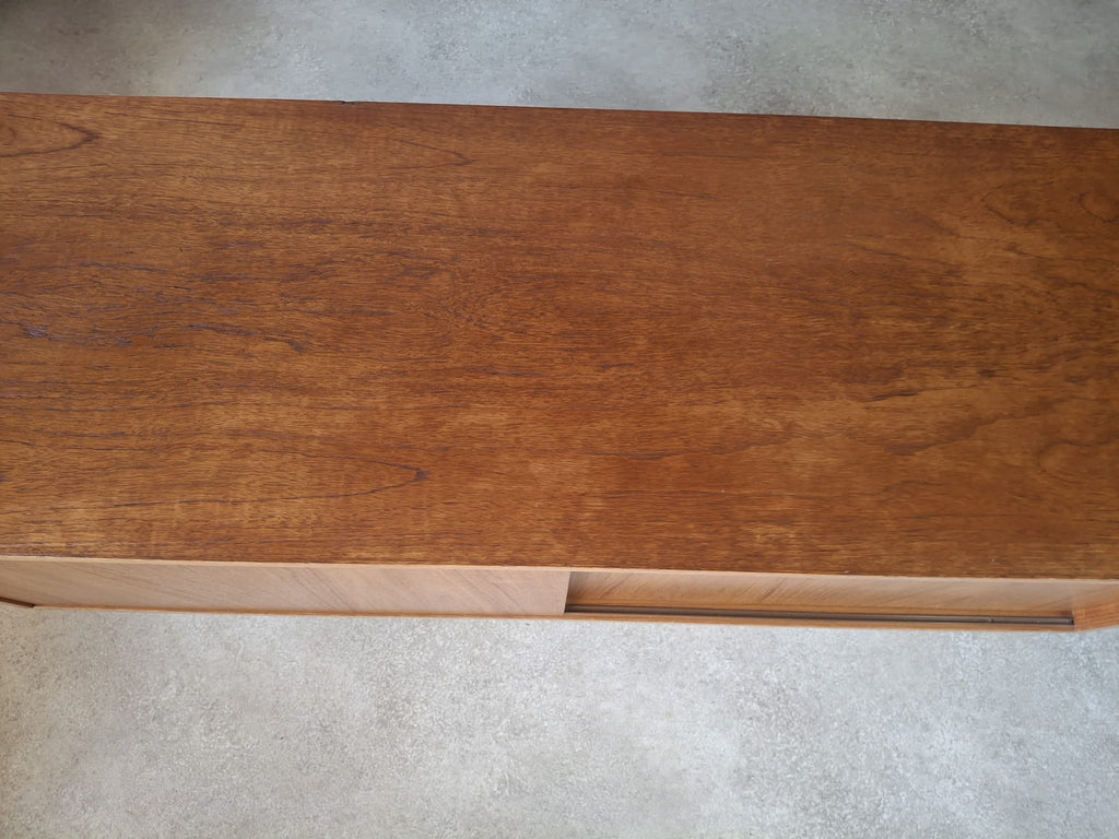 Mid Century Teak Vinyl Record Cabinet 1960s Low Sideboard