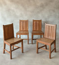 Set of 4 Antique Oak Dining Chairs | 1920s Arts & Crafts - Heal's Style