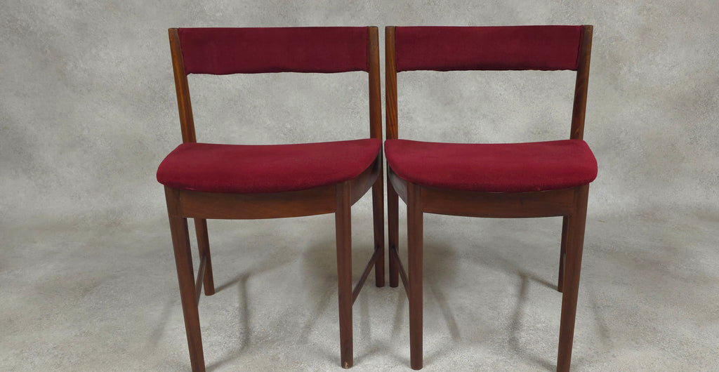 Set of 4 A H McIntosh Mid Century Teak Dining chairs
