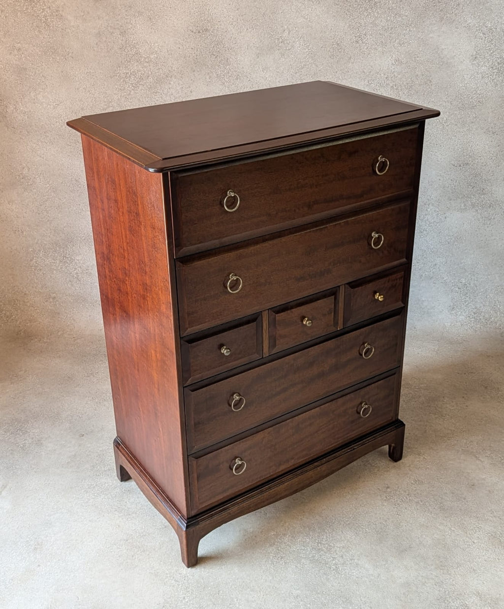 Vintage Stag Minstrel Tallboy Chest Of Drawers