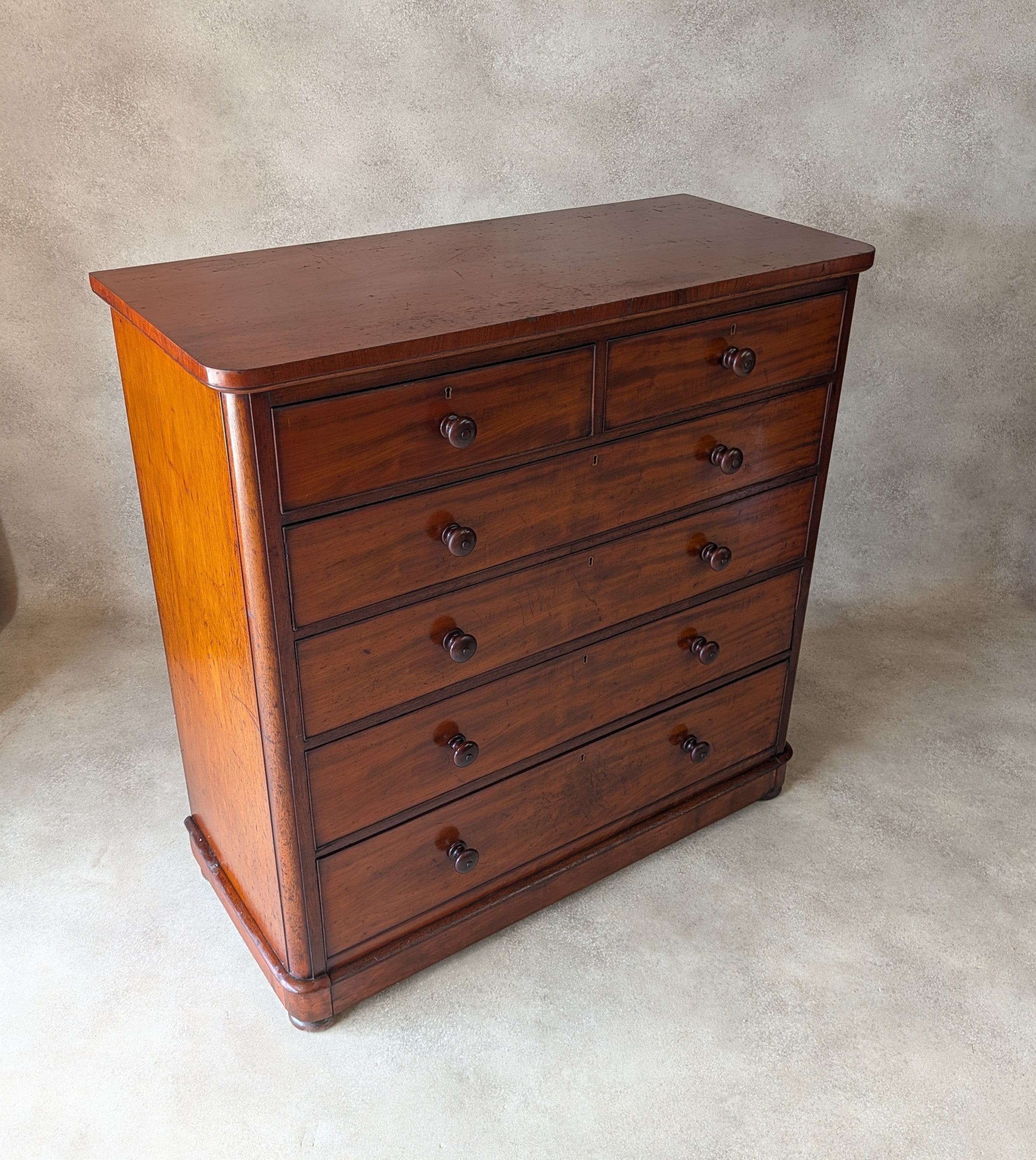 Victorian Mahogany Chest Of Drawers Antique 19th Century Tall Bedroom Drawers