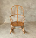 Ercol Chairmakers Rocking Chair With Crinoline Stretcher - Light Ash