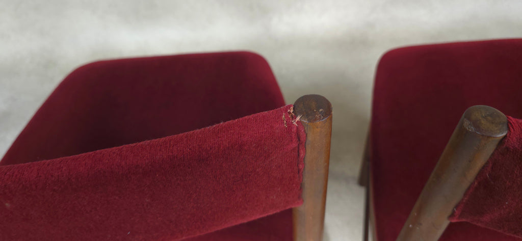 Set of 4 A H McIntosh Mid Century Teak Dining chairs