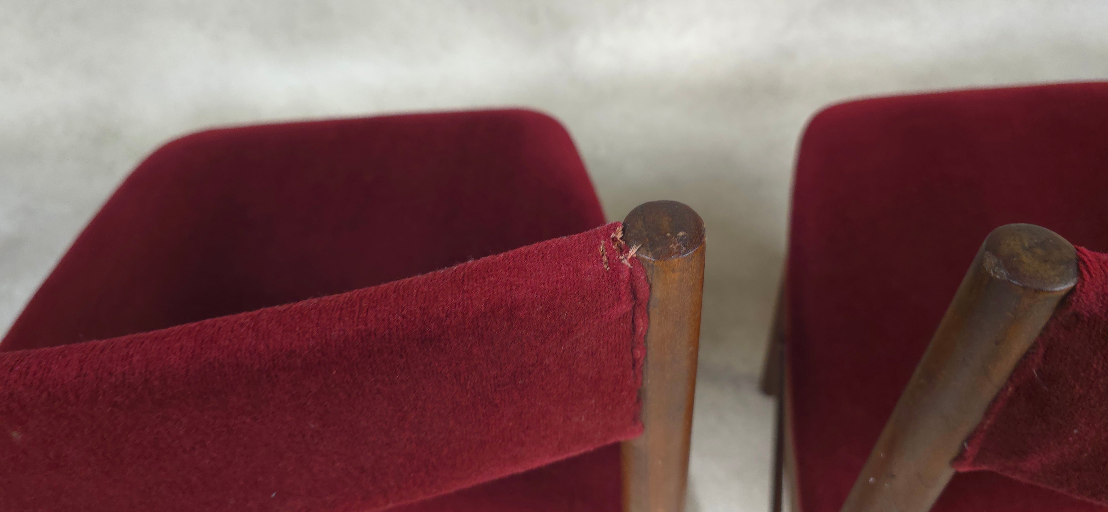Set of 4 A H McIntosh Mid Century Teak Dining chairs