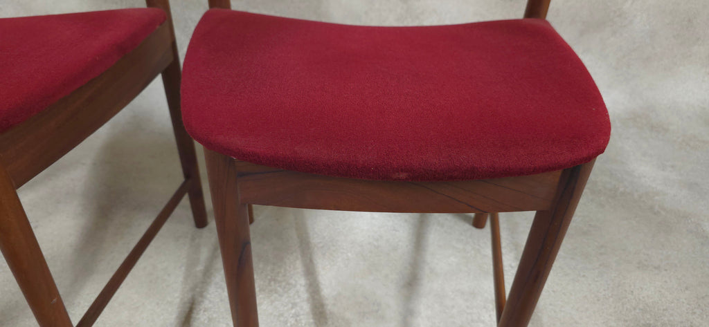 Set of 4 A H McIntosh Mid Century Teak Dining chairs